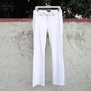 INC white stretch cotton boot cut jeans 10